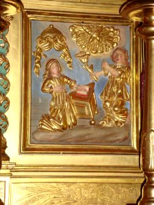 Ahetze_(Pyr-Atl.,_Fr)_Détail_du_retable,_l'Annonciation