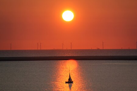 Sailing boat mood lighting photo