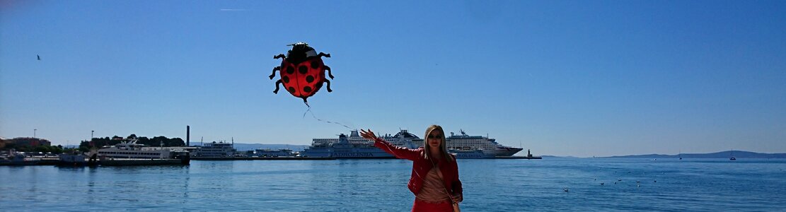 Ship seaside red jacket