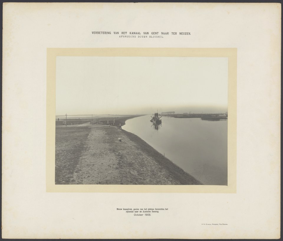 Afsnijding_boven_Sluiskil._Nieuw_kanaalvak,_gezien_van_het_plateau_benoorden_het,_Bestanddeelnr_829