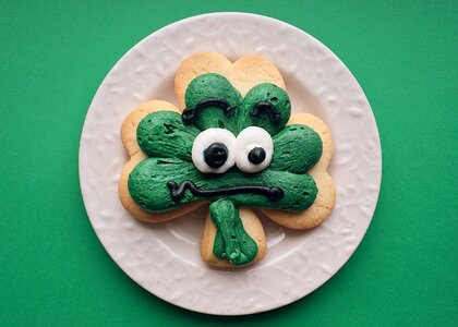 Clover cookie saint patricks day photo