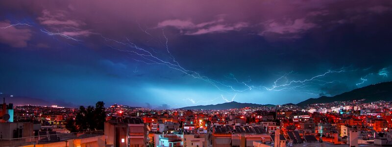 Greece sky thunder photo