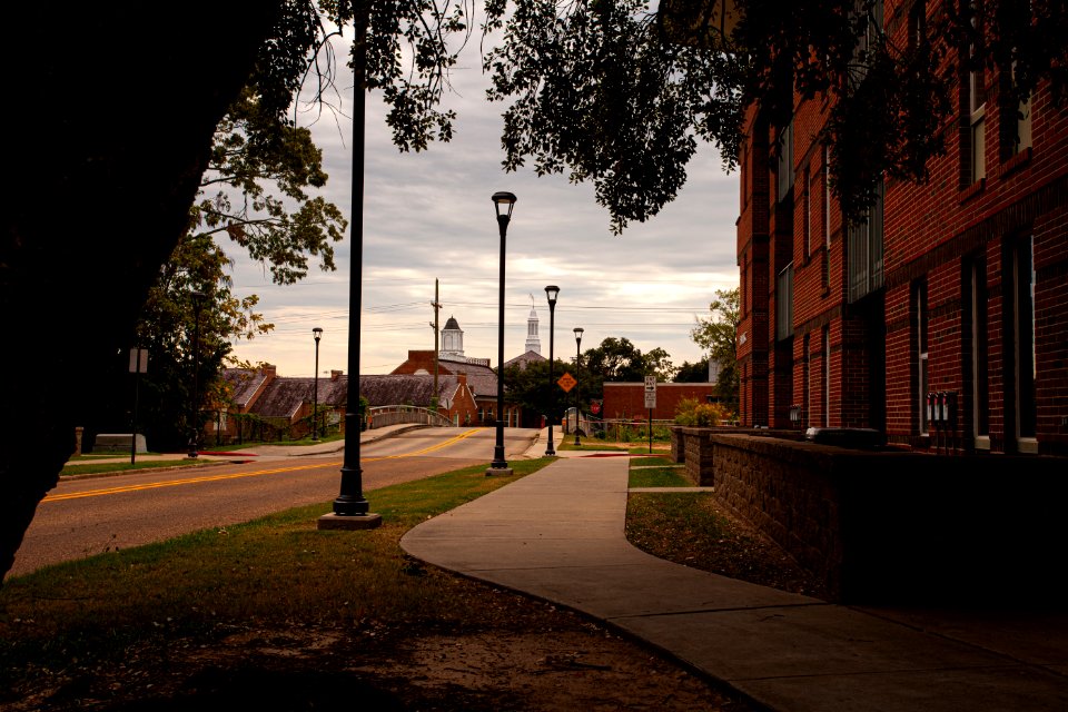 Across Everett Street Bridge Twoards Louisiana Tech's Campus