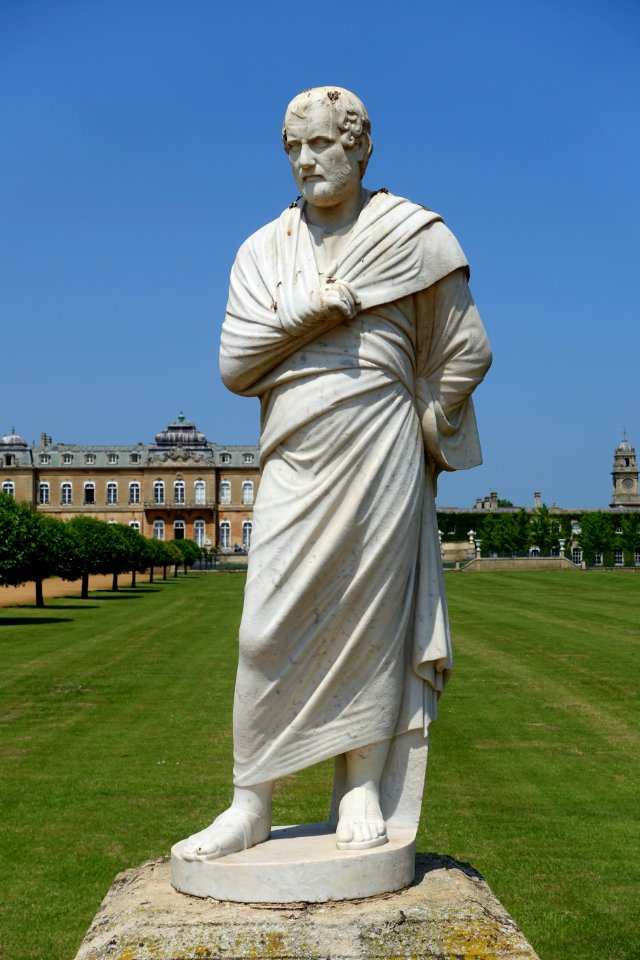 Aeschines, copy of Herculaneum original in the National Museum, Naples, early to mid 1800s, marble - Wrest Park - Bedfordshire, England - DSC08296