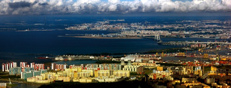 Aerial view of Saint Petersburg, Russia (August 05, 2020)