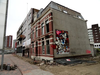 Afbraak tussen Stationsweg en Schuttersweg, Leiden pic2