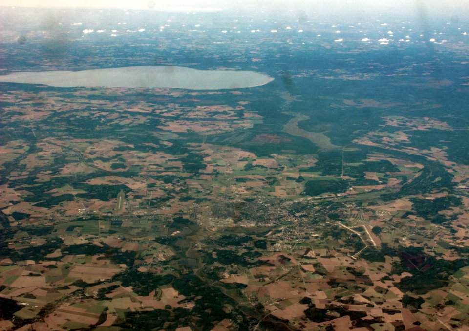 Aerial view to Tartu, Estonia. August 28, 2019