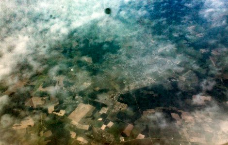 Aerial view to Lida, Belarus. August 28, 2019