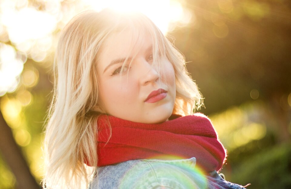 Sunshine blonde portrait