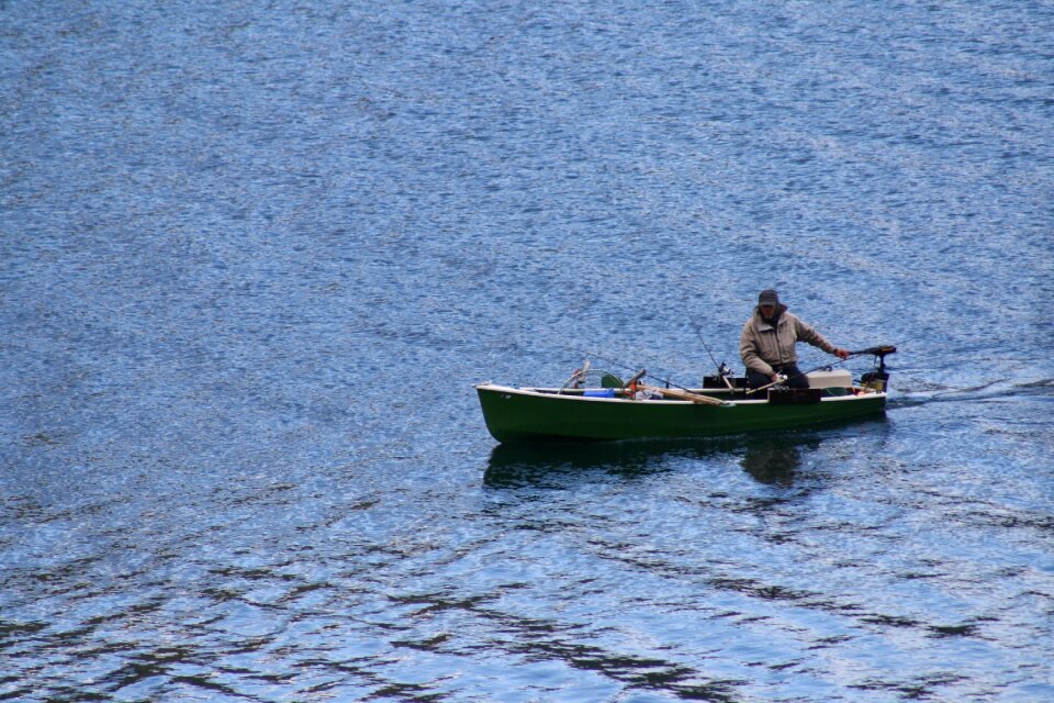 Boat fishing fish