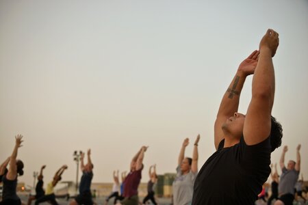 Instructor hatha yoga professor