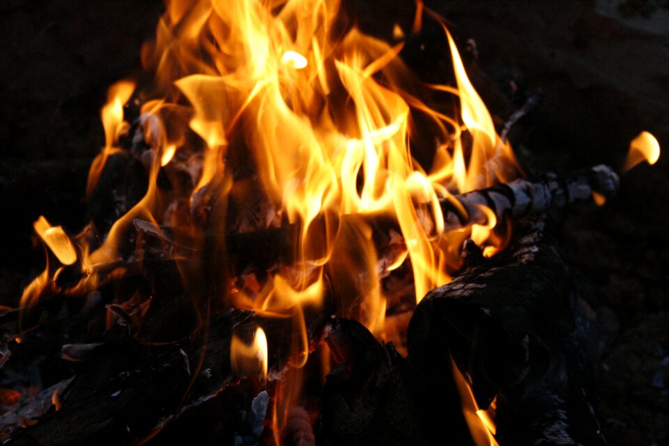Burn campfire smoke