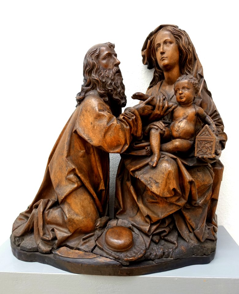 Adoration of the Magi, Tilman Riemenschneider, Wurzburg, c. 1490, limewood, polychromy removed - Germanisches Nationalmuseum - Nuremberg, Germany - DSC02978