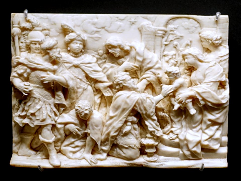 Adoration of the Three Kings, Joseph Forti, c. 1700, ivory - Hessisches Landesmuseum Darmstadt - Darmstadt, Germany -DSC00548