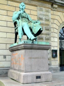 Adam Oehlenschläger by Herman Wilhelm Bissen - Copenhagen - DSC08433