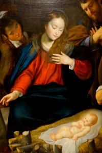 Adoration of the Shepherds, detail, by Juan Bautista Maino, Spanish, 1615-1620, oil on canvas - Meadows Museum - Southern Methodist University - DSC05415