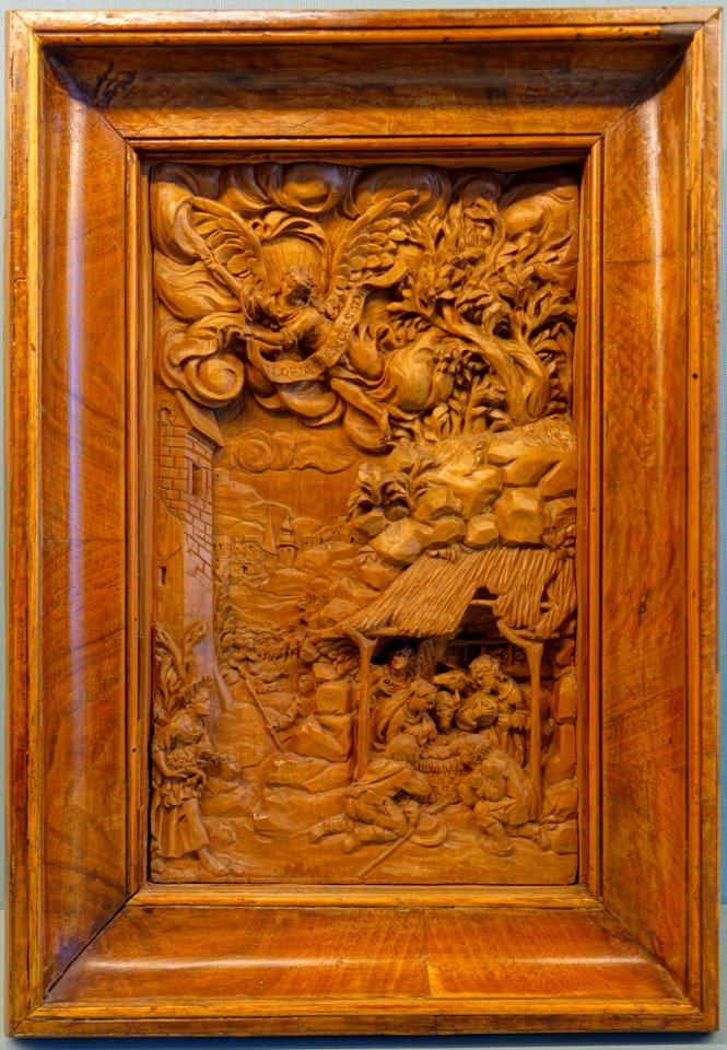 Adoration of the Shepherds, by Johann Benedikt Witz, c. 1780, linden wood - Mainfränkisches Museum - Würzburg, Germany - DSC04873