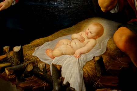 Adoration of the Shepherds, detail, by Juan Bautista Maino, Spanish, 1615-1620, oil on canvas - Meadows Museum - Southern Methodist University - DSC05412