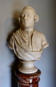 Admiral Sir George Anson, Baron Anson of Soberton (1697-1762) by Joseph Wilton RA, 1750, marble - Shugborough Hall - Staffordshire, England - DSC00296