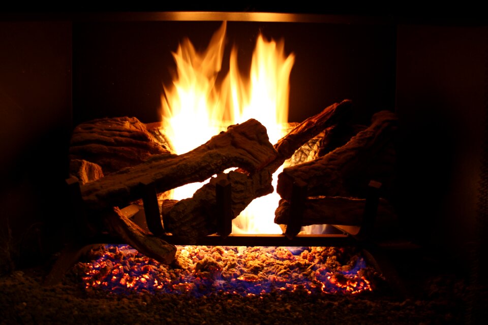 Cozy fire black fire