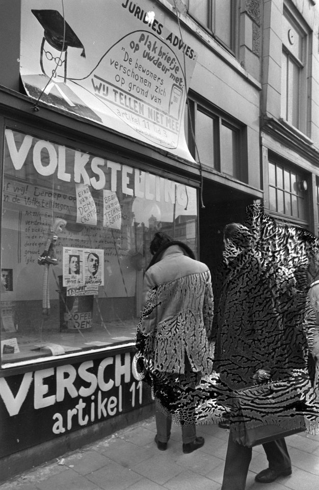 Aktie-comite tegen aanstaande Volkstelling op Keizersgrac bij Leidsestraat, Amst, Bestanddeelnr 924-2313