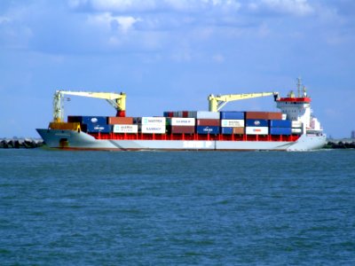 Akrafell IMO 9294965 leaving Port of Rotterdam 29-Aug-2007