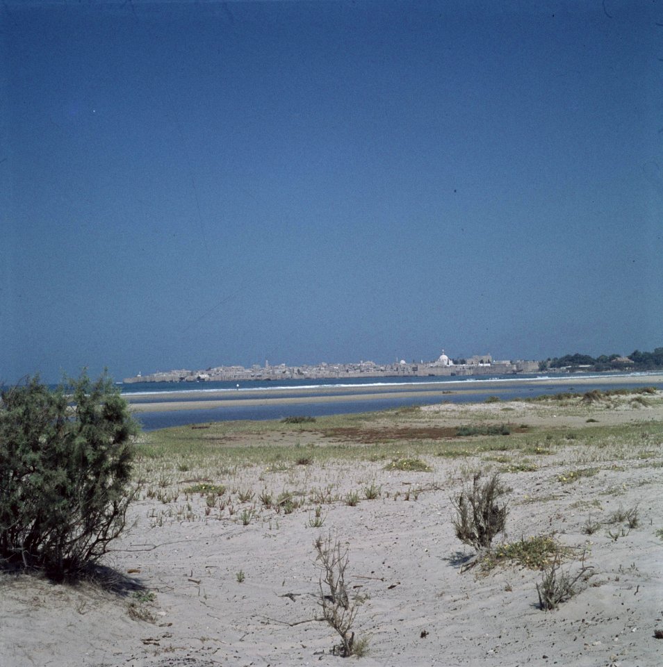 Akko (Acre) De stad gezien vanaf de overkant van de baai, Bestanddeelnr 255-9282