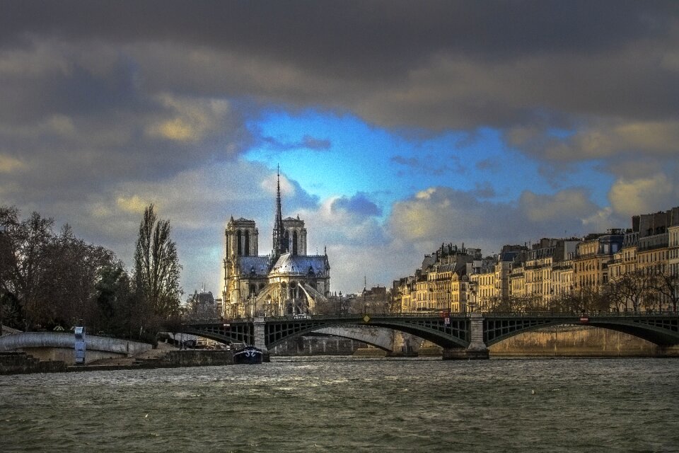The river seine notre dame france