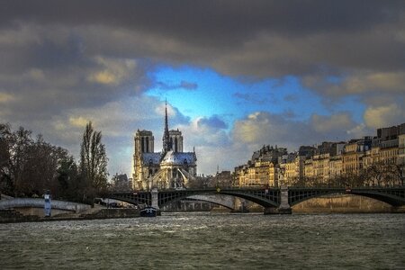 The river seine notre dame france