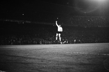 Ajax keeper Heinz Stuy springt juichend omhoog, Bestanddeelnr 924-5212