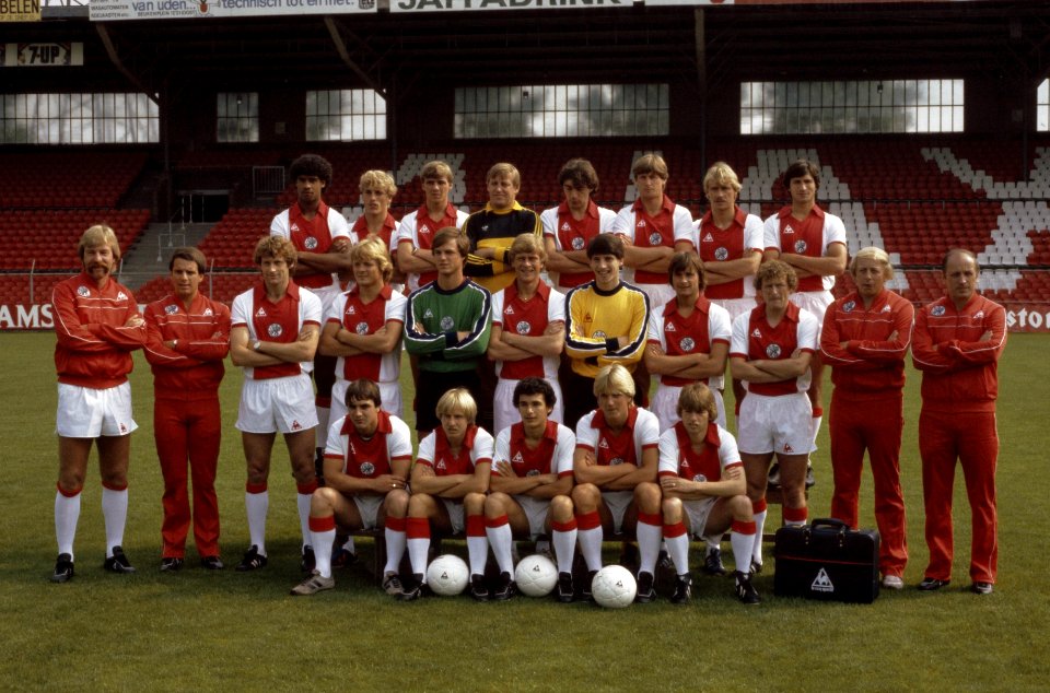 Ajax selectie seizoen 1981 1982 Ajax elftal en trainers, Bestanddeelnr 253-8565