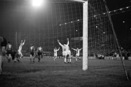 Ajax spelers juichen na een doelpunt, Bestanddeelnr 921-7330
