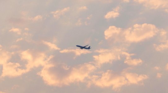 Alaska Airlines jet over Federal Way, WA having departed Seatac Airport