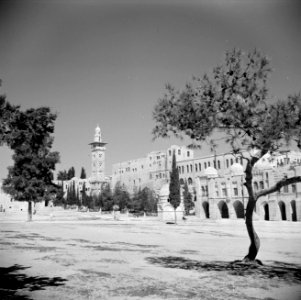 Al Haram esh-Sharif - Tempelberg en minaret, Bestanddeelnr 255-5421