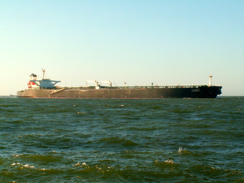 Al Shuhadaa p3 approaching Port of Rotterdam at sunset, Holland 15-Jul-2006