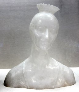 Alabaster bust of Marie Elsie Whelen Clews by Henry Clews, Jr., 1917