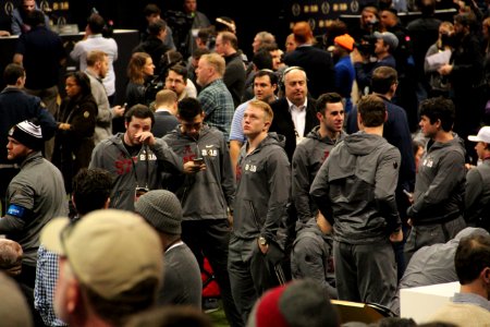 Alabama players at media day, Jan 6, 2018 2