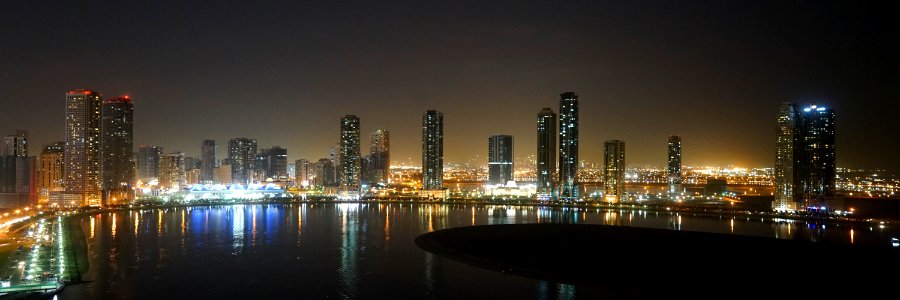 Al Khan Lagoon by Night