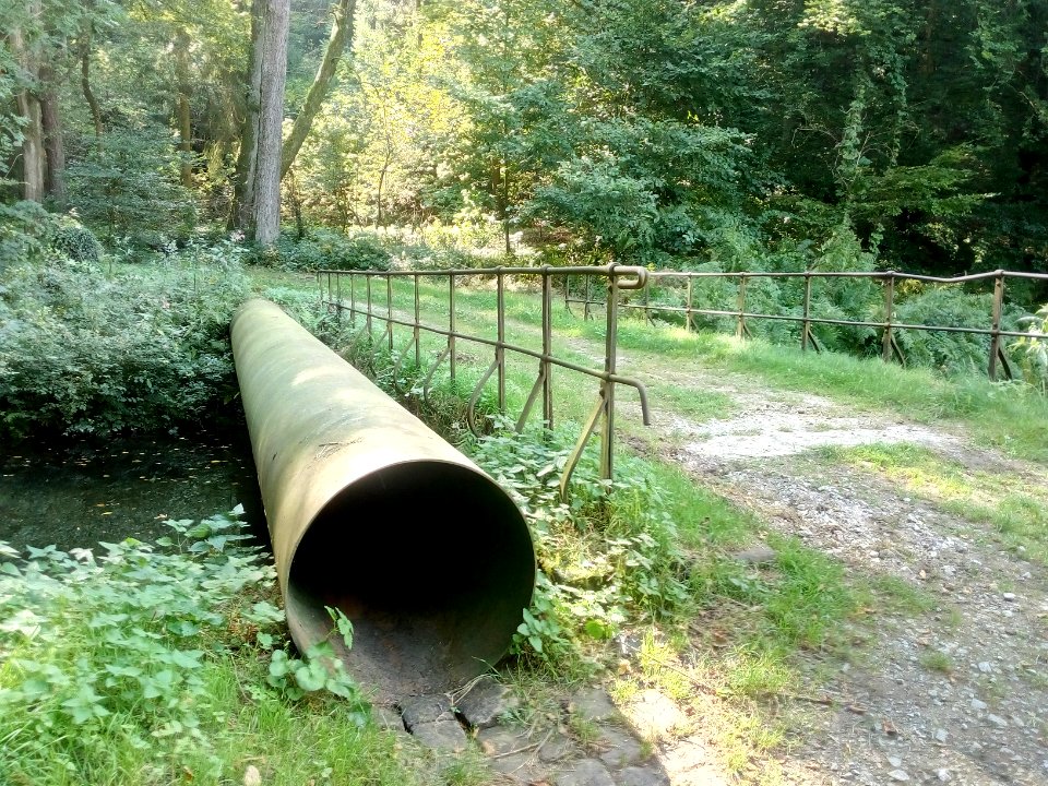 Alb, Mühlkanal Ettlingen-Obere Fabrik, Rohrbrücke Steigenkllinge