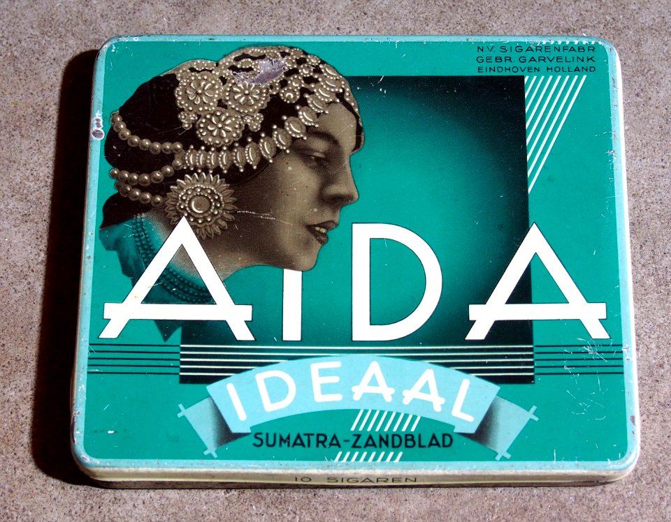 AIDA Ideaa;, Sumatra-Zandblad, NV Sigarenfabriek gebroeders Garvelink, Eindhoven, Holland