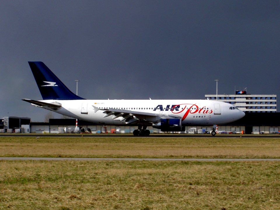 Airbus A310 Air Plus EC-IPT landing at Schiphol