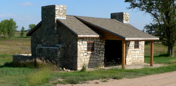 Agra Lake (Kansas) picnic shelter 1