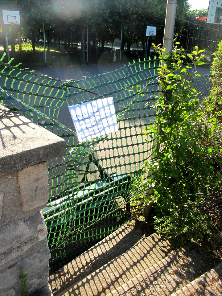 Aire de Basket interdite pendant le déconfinement