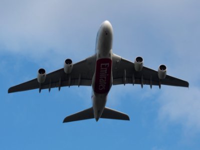 Airbus A380, A6-EDT take-off from Amsterdam Schiphol airport, pic2