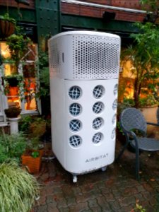 Airbitat City Cooler CTC01. Consumes 1300 watts (equivalent of 60 light bulbs)