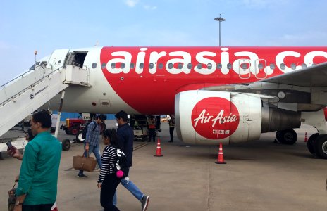 AirAsia flight at Kempegowda International Airport photo