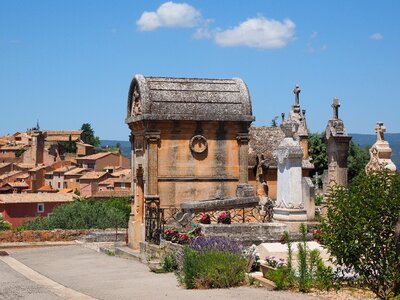 Gravestone old cemetery roussillon