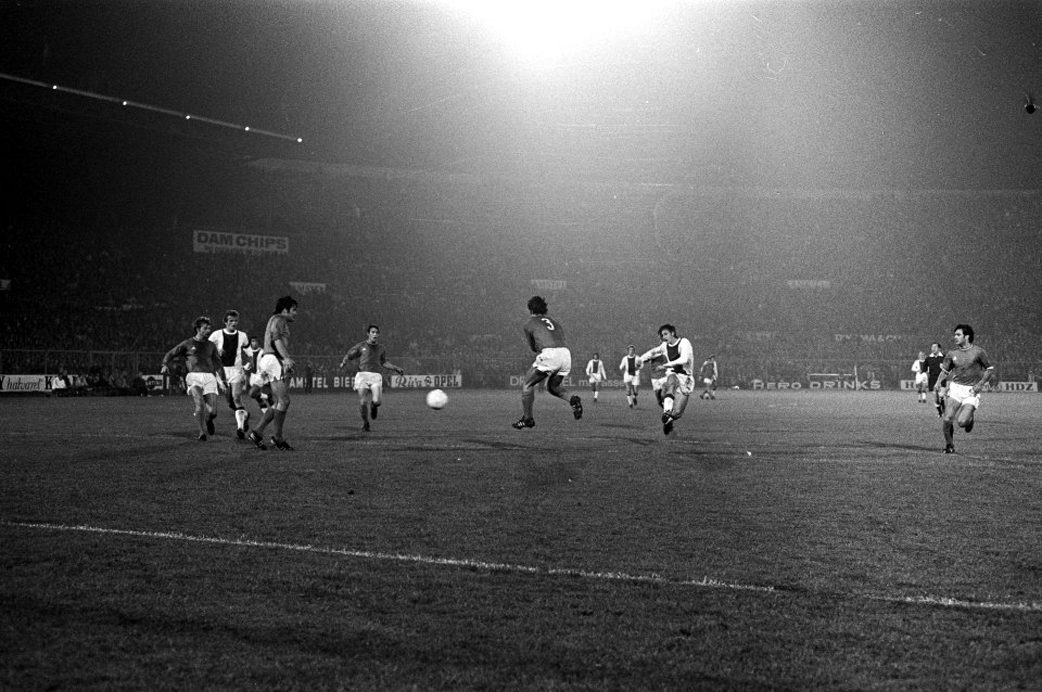 Ajax tegen Olympique Marseille 4-1, Europa Cup I , Johan Cruijff scoort eerste d, Bestanddeelnr 925-1029