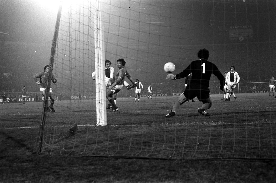 Ajax tegen Olympique Marseille 4-1, Europa Cup I , tweede doelpunt Ajax van Swar, Bestanddeelnr 925-1030