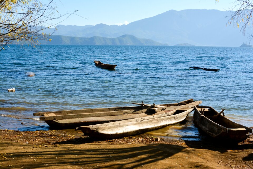 Boat sea sand